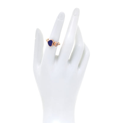 Chopard 18K Rose Gold Diamond Blue Gem Happy Hearts Ring 52 6 2 of 9