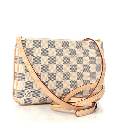 Louis Vuitton Damier Azur Double Zip Pochette 3 of 9