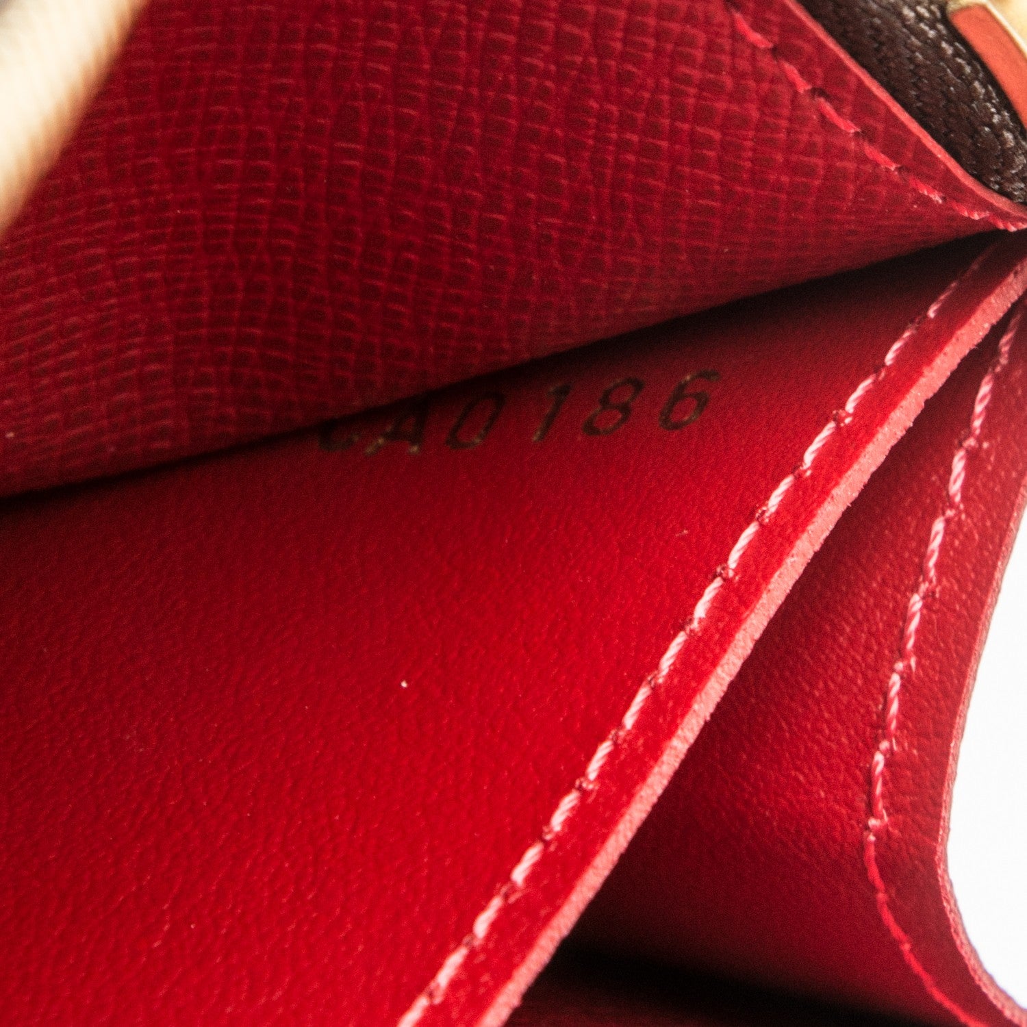 Louis Vuitton Damier Ebene Caissa Wallet Cherry 7 of 7