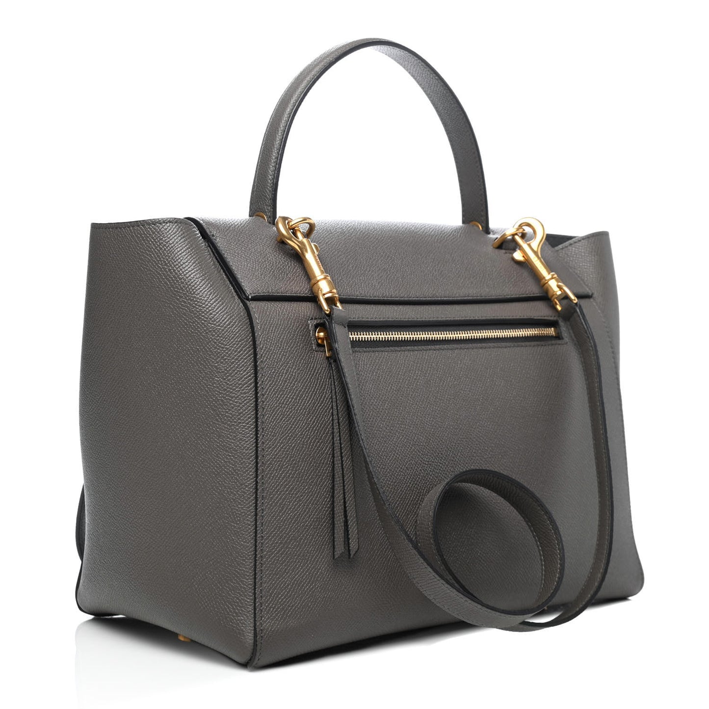 Grained Calfskin Mini Belt Bag Grey
