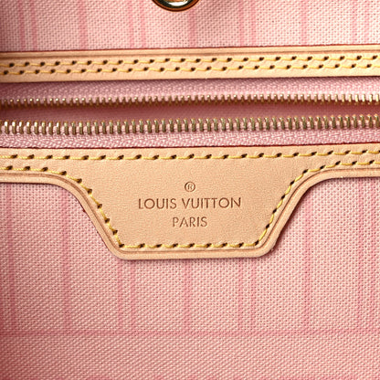 Louis Vuitton Damier Azur Neo Neverfull MM Rose Ballerine 6 of 8