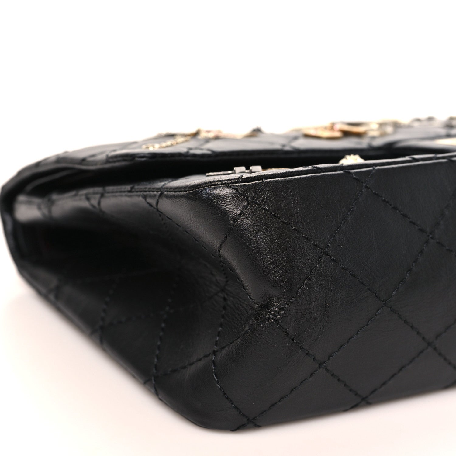 Chanel Aged Calfskin Lucky Charms 2.55 Reissue 226 Flap Black 9 of 11