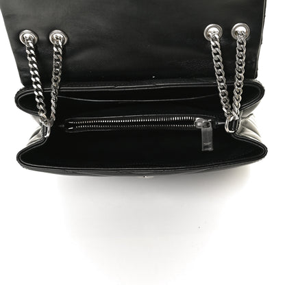 Saint Laurent Calfskin Y Quilted Monogram Small Loulou Chain Satchel Black 5 of 13