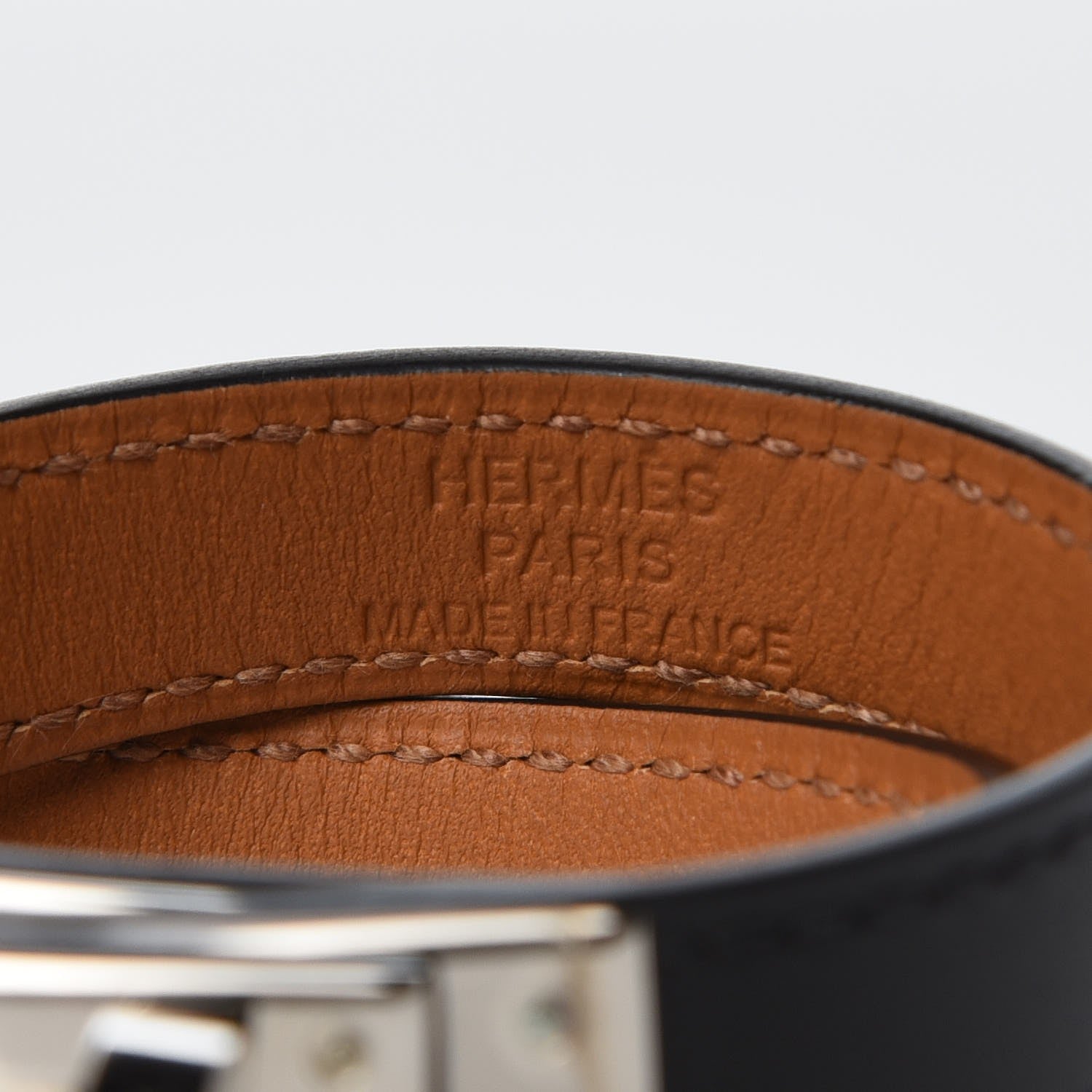 Hermes Chamonix Kelly Double Tour Bracelet XS Black 4 of 9
