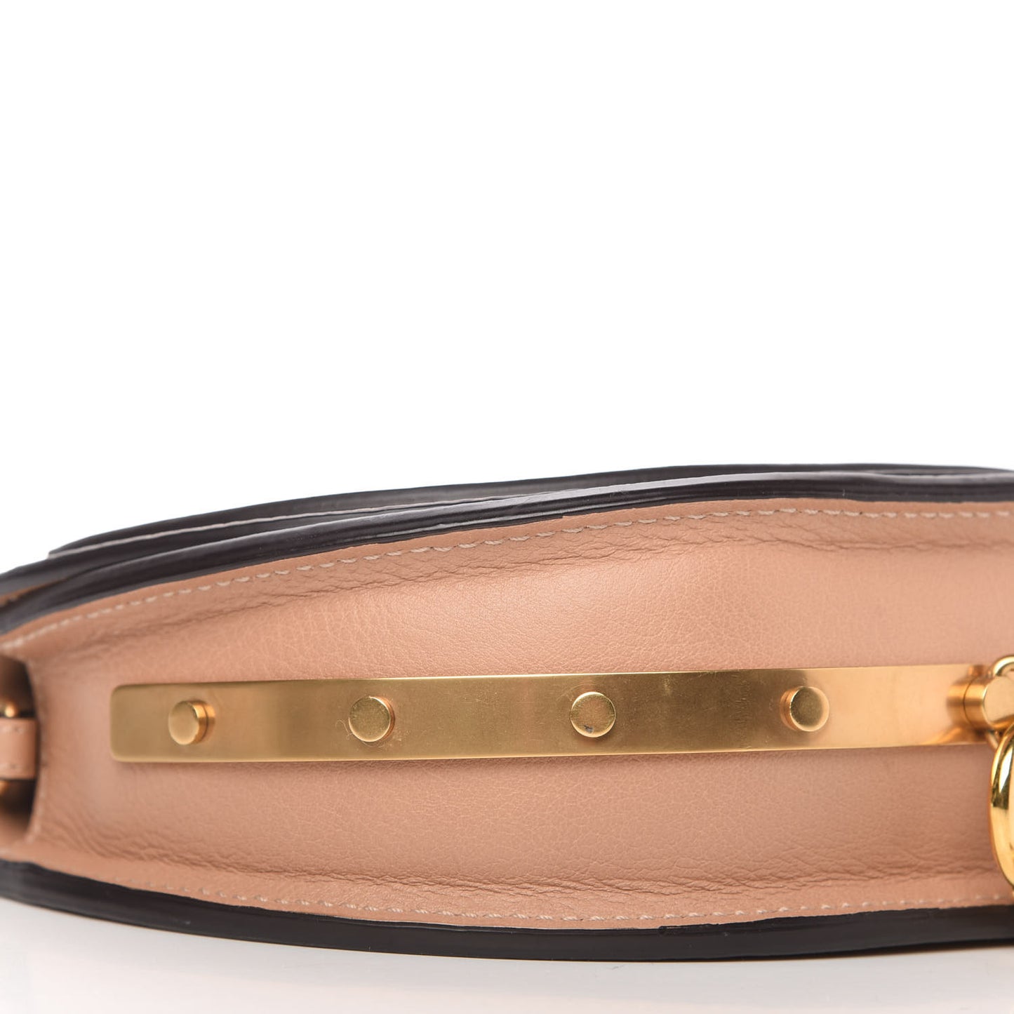 Calfskin Small Nile Bracelet Minaudiere Bag Biscotti Beige