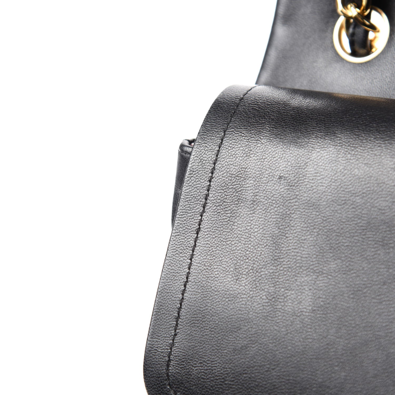 Chanel Lambskin Quilted Jumbo Double Flap Black 10 of 15