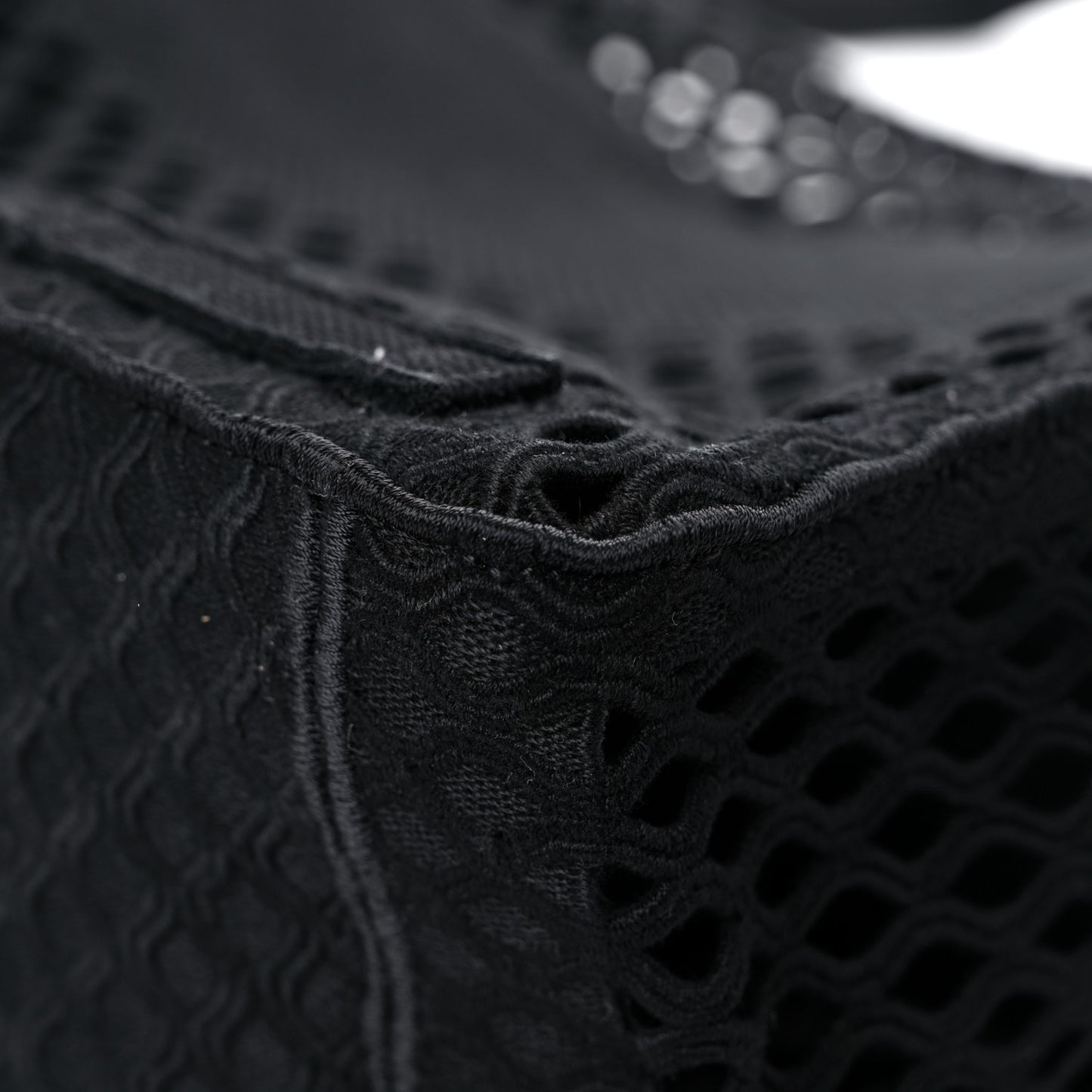 Canvas Embroidered Mesh Diorcamp Messenger Black