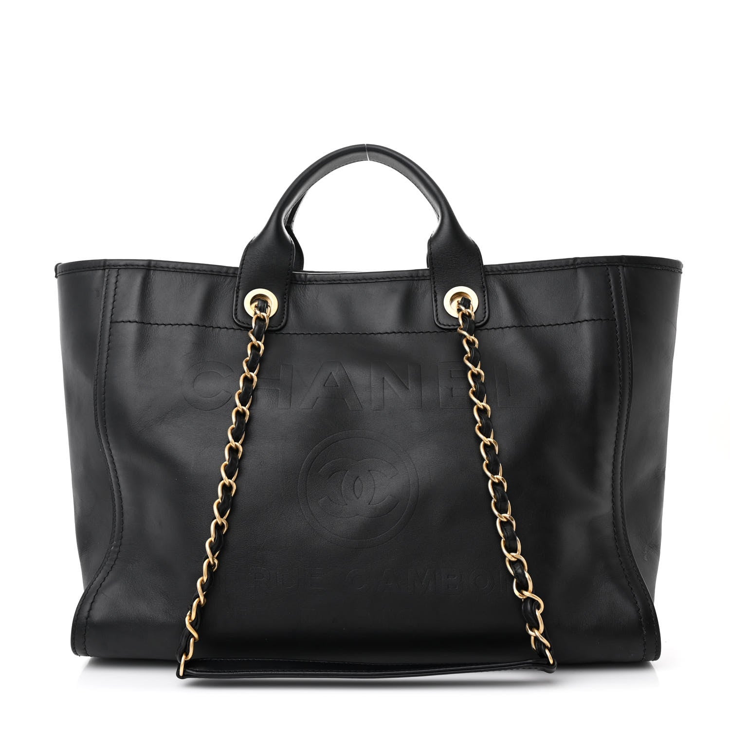 Chanel Calfskin Medium Deauville Tote Black 1 of 15