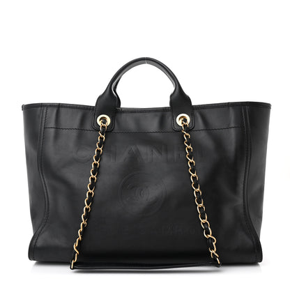 Chanel Calfskin Medium Deauville Tote Black 1 of 15