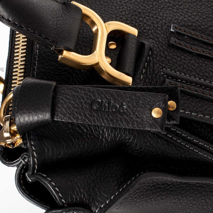 Chloe Leather Large Marcie Satchel Black 7 of 11