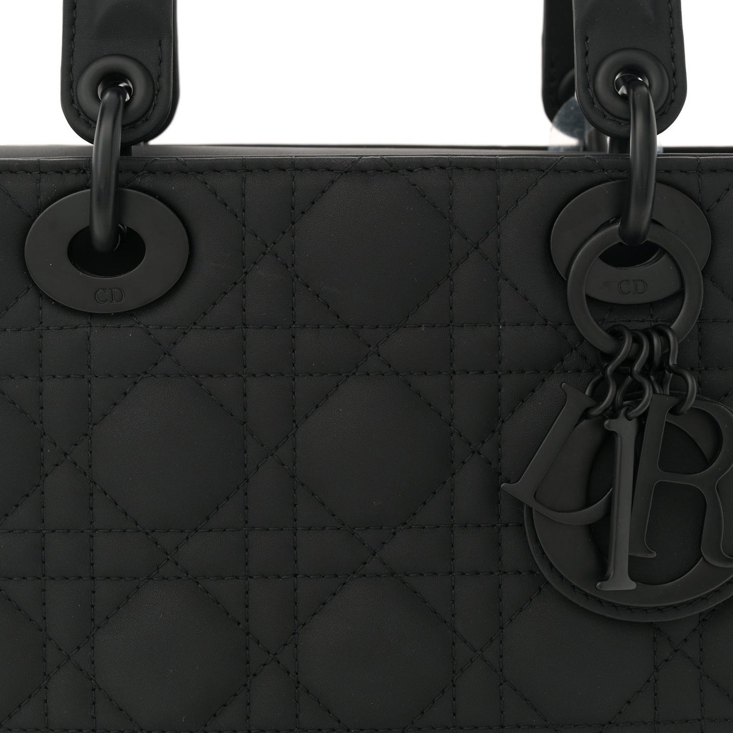 Ultra Matte Calfskin Cannage Small Lady Dior Black