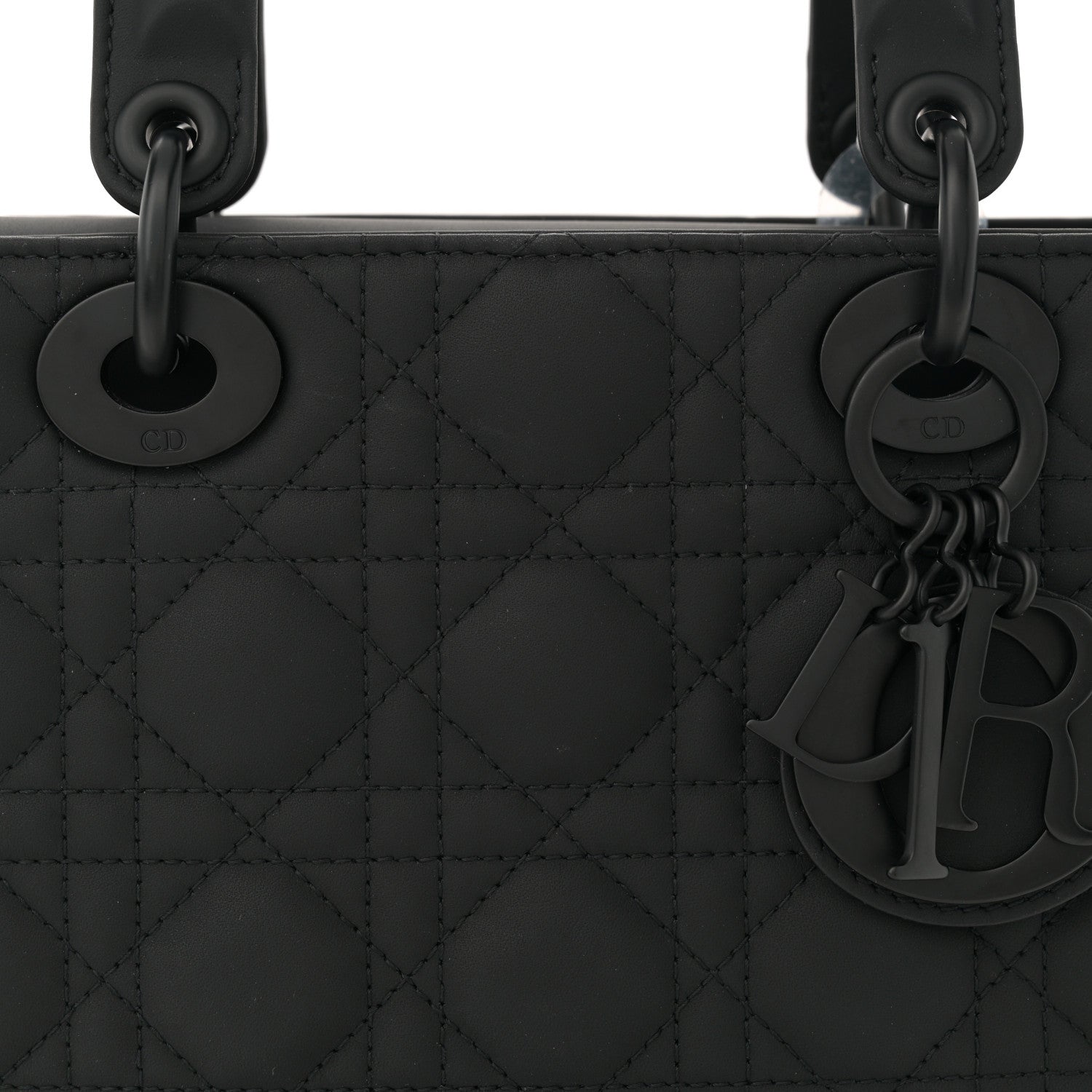 Christian Dior Ultra Matte Calfskin Cannage Small Lady Dior Black 8 of 10