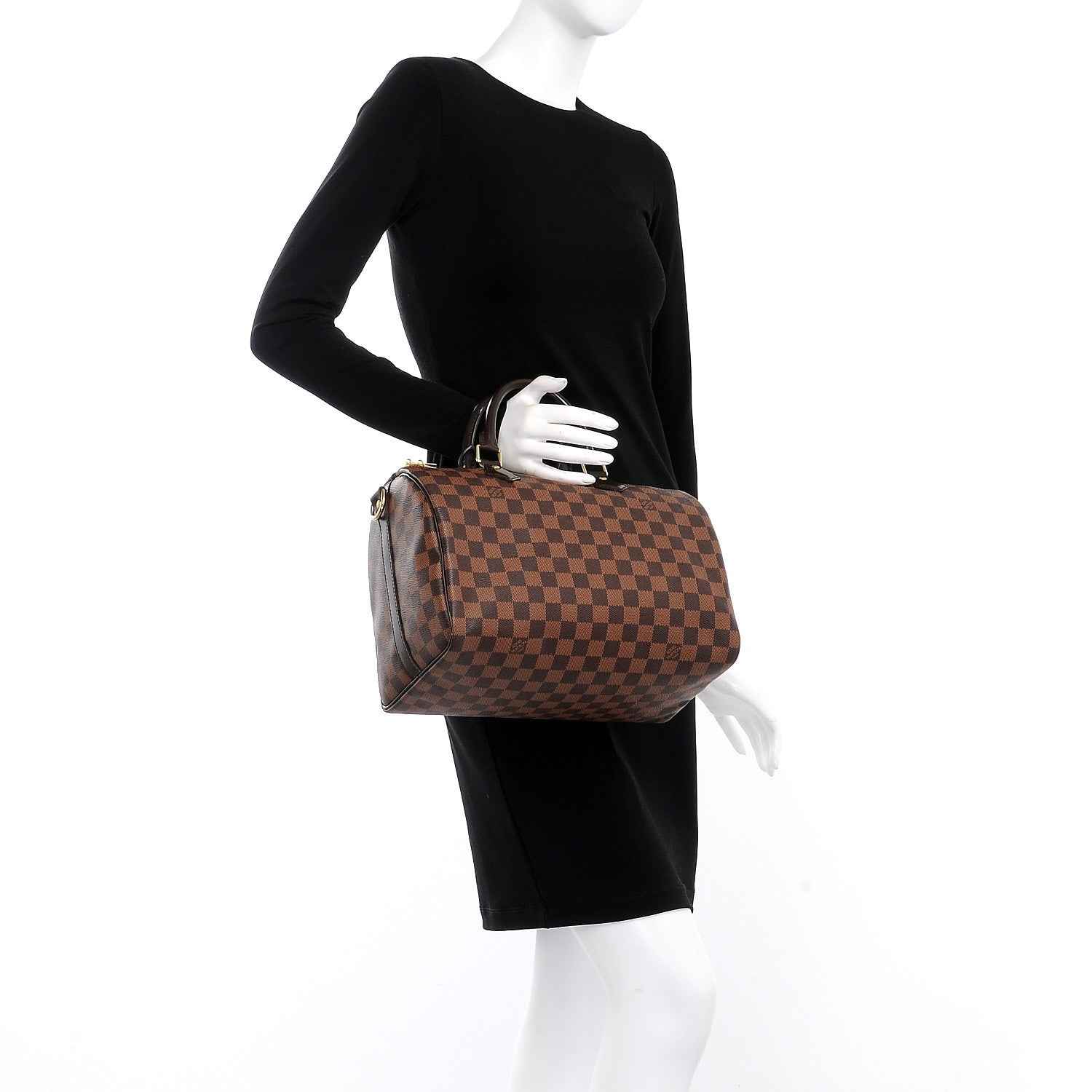 Louis Vuitton Damier Ebene Speedy Bandouliere 30 3 of 9
