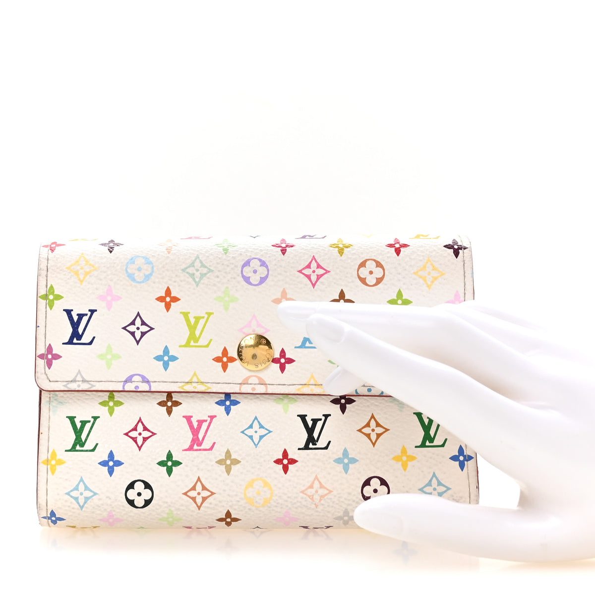 Louis Vuitton Monogram Multicolor Alexandra Wallet White 2 of 7