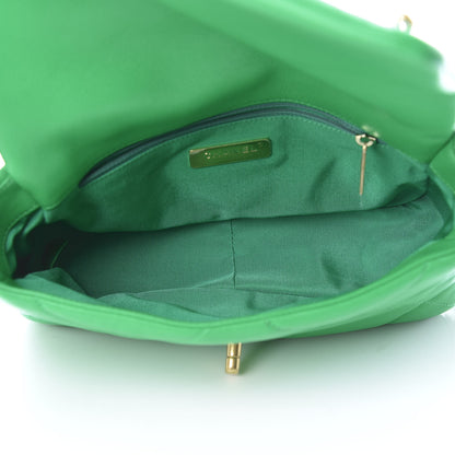 Chanel Lambskin Quilted Medium 19 Flap Green 5 of 11