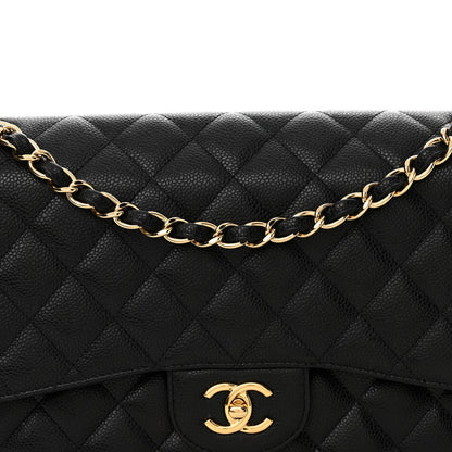 Chanel Caviar Quilted Jumbo Double Flap Black 8 of 11