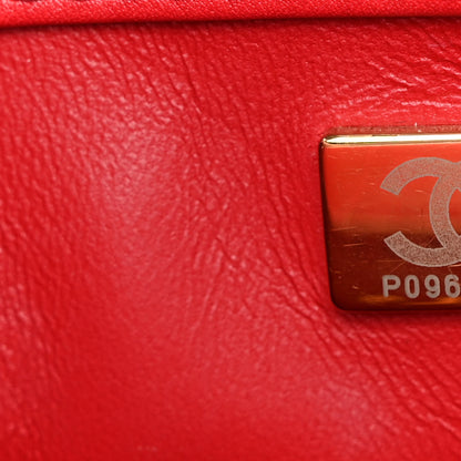 Chanel Calfskin Quilted Small Boy Top Handle Flap Red 7 of 12