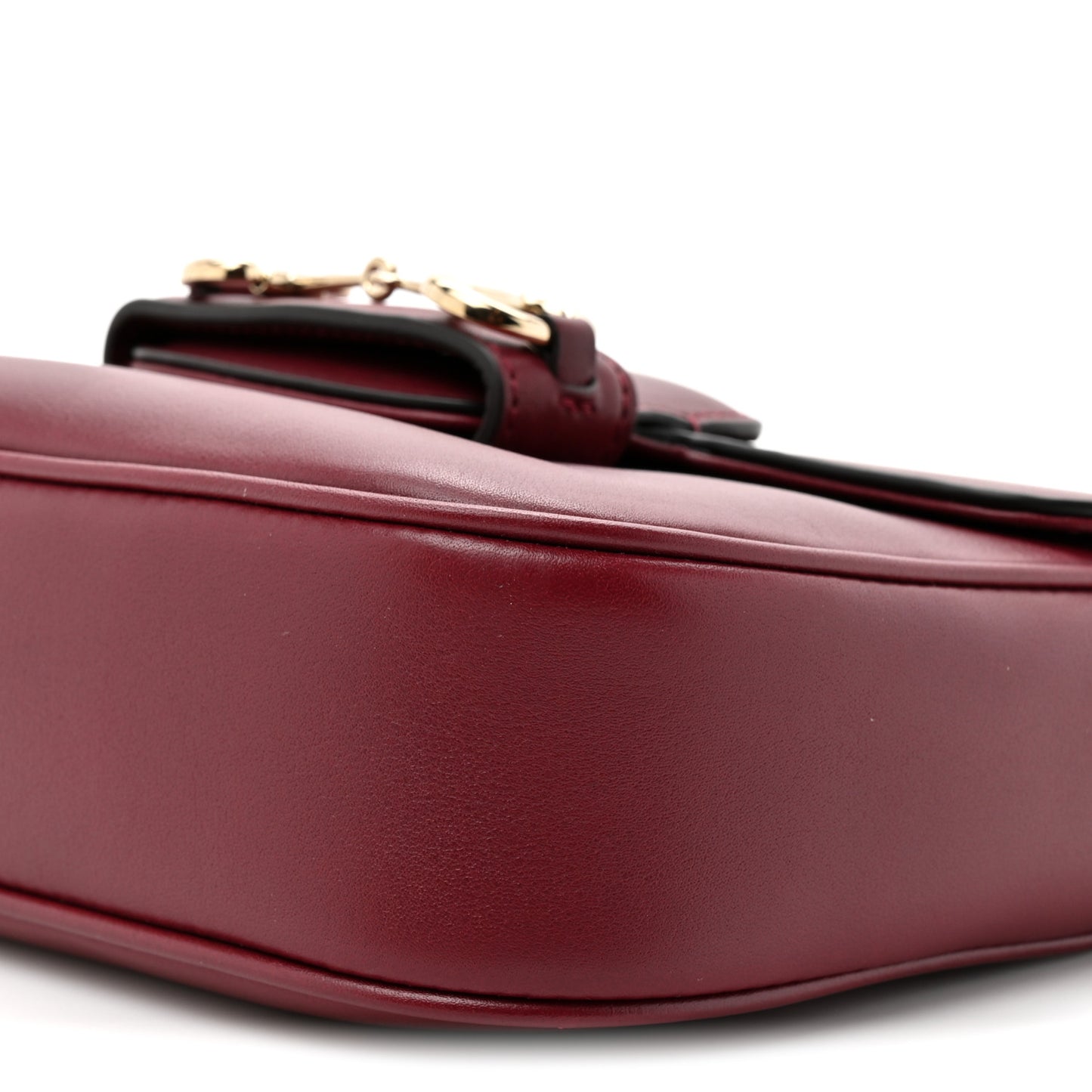 Arabella Calfskin Horsebit 1955 Shoulder Bag Rosso Ancora