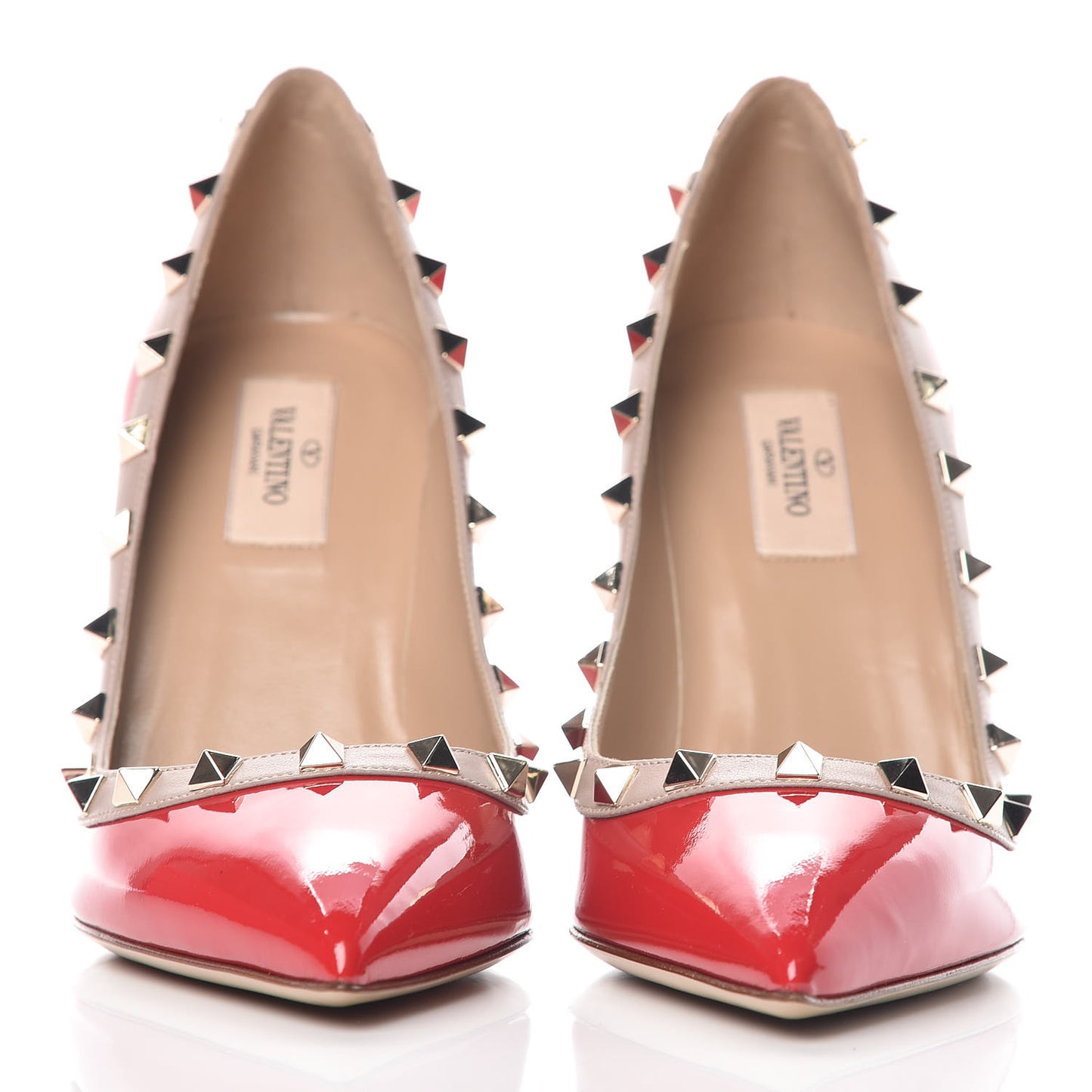 Patent Rockstud 100mm Pumps 38 Rosso Valentino Poudre