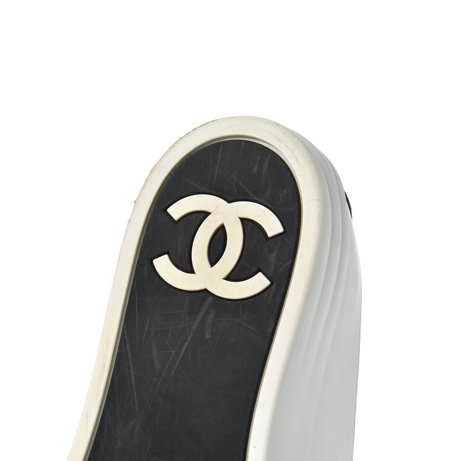 Chanel Calfskin Womens CC Sneakers 40 Black White 19 of 22