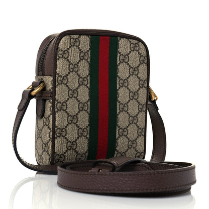 Gucci GG Supreme Monogram Web Mini Ophidia Messenger Brown 2 of 12