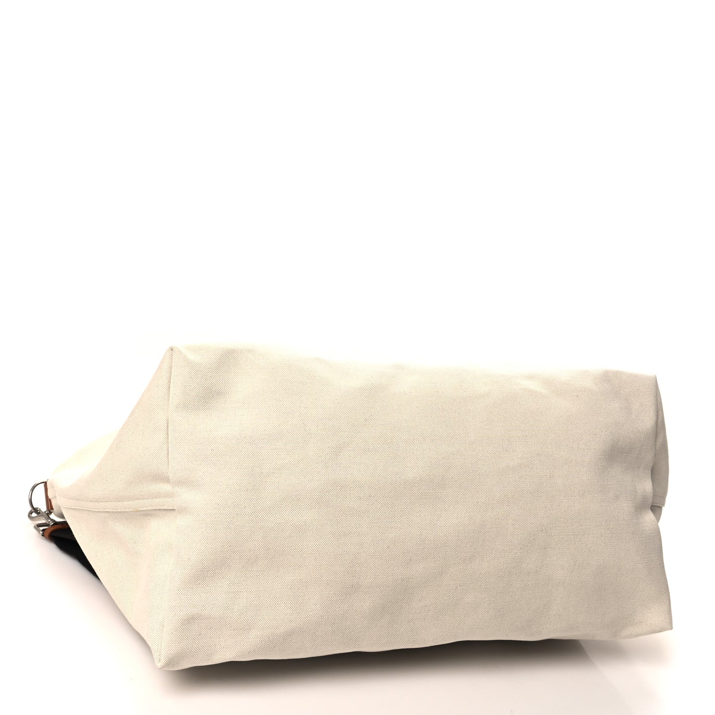 Linen Calfskin Rive Gauche Maxi Tote Grege et Noir