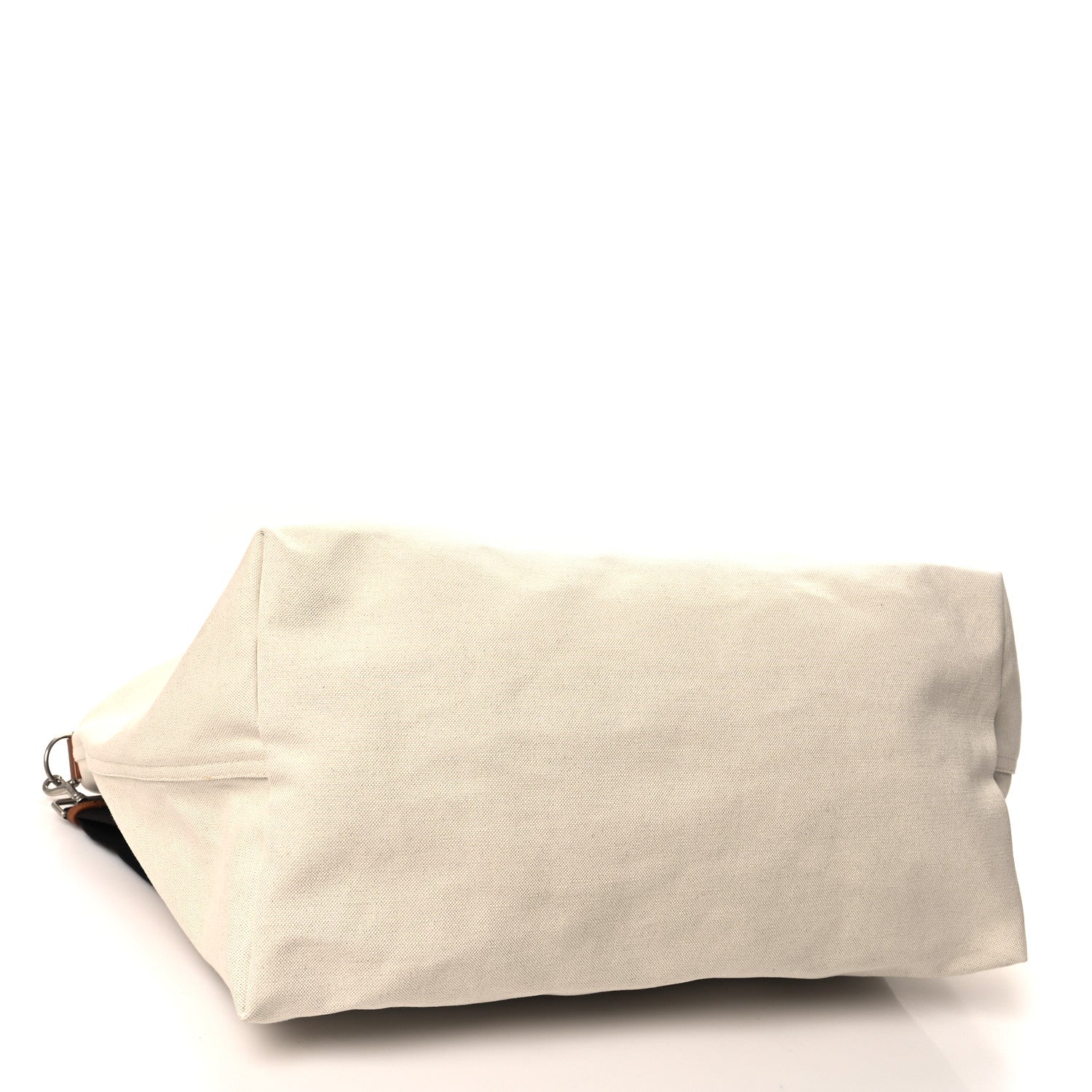 Saint Laurent Linen Calfskin Rive Gauche Maxi Tote Grege et Noir 4 of 12