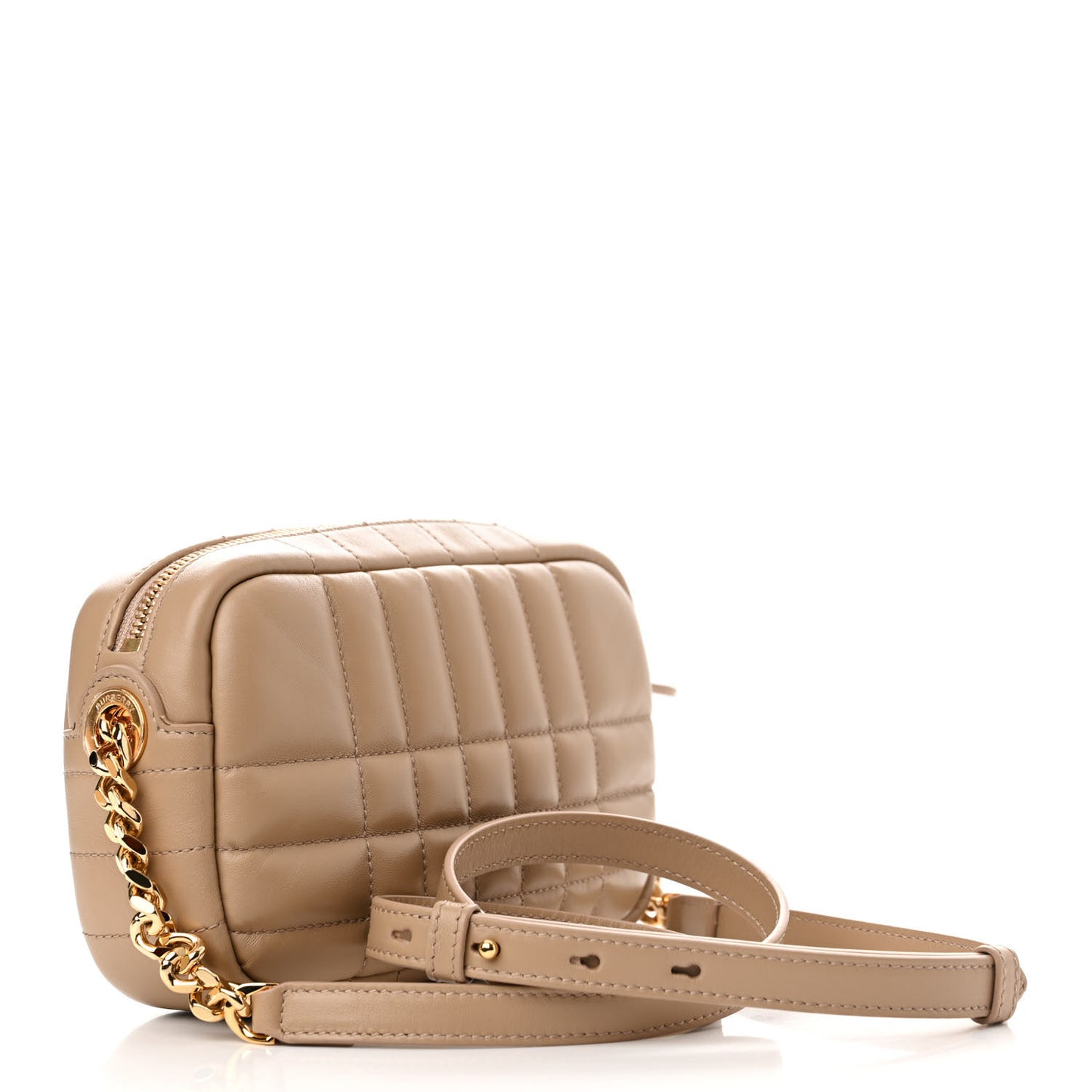 Lambskin Quilted Mini Lola Camera Bag Oat Beige