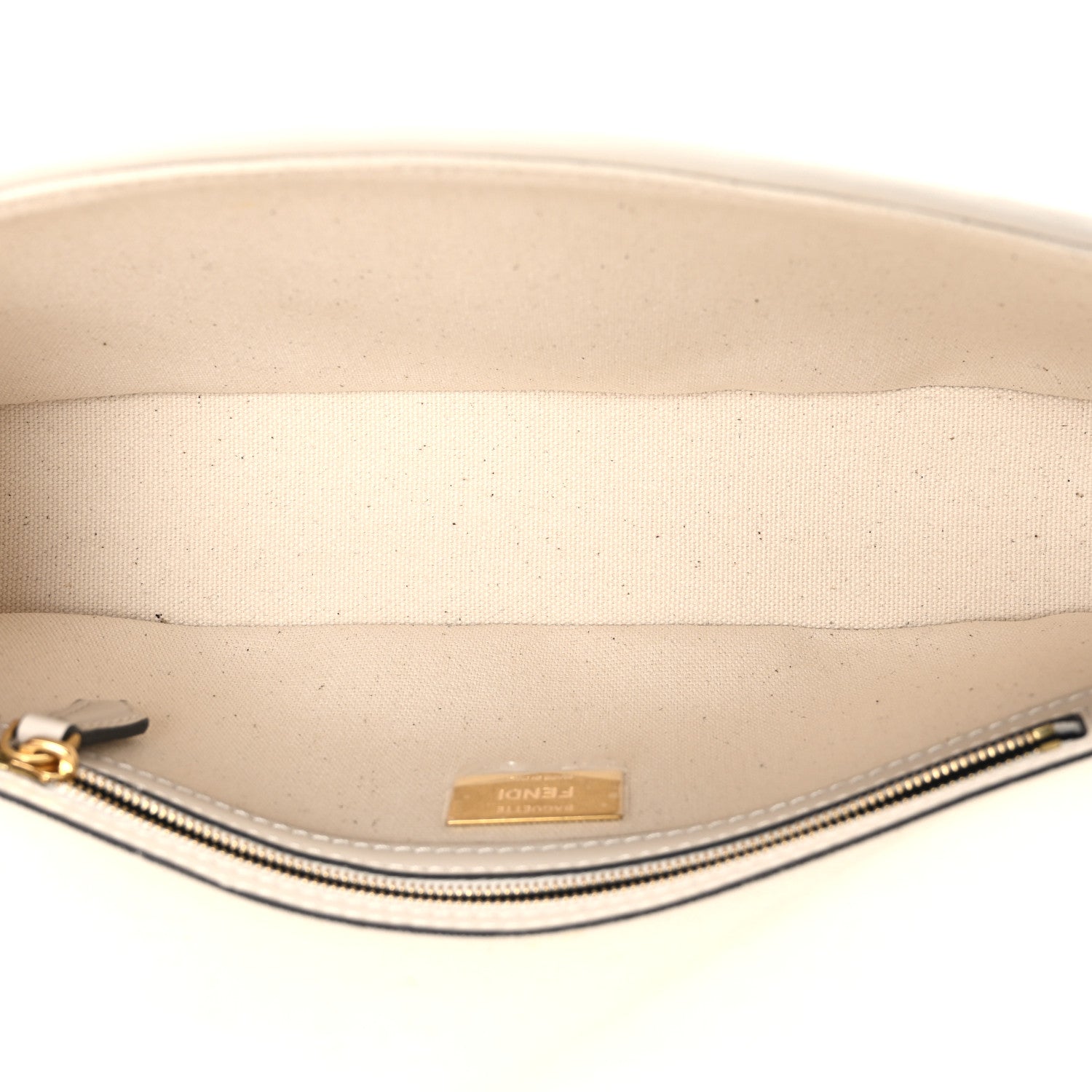 Fendi Canvas Vitello Seta FF Multicolor Embroidered Baguette Grezzo Multicolor Latte 5 of 10