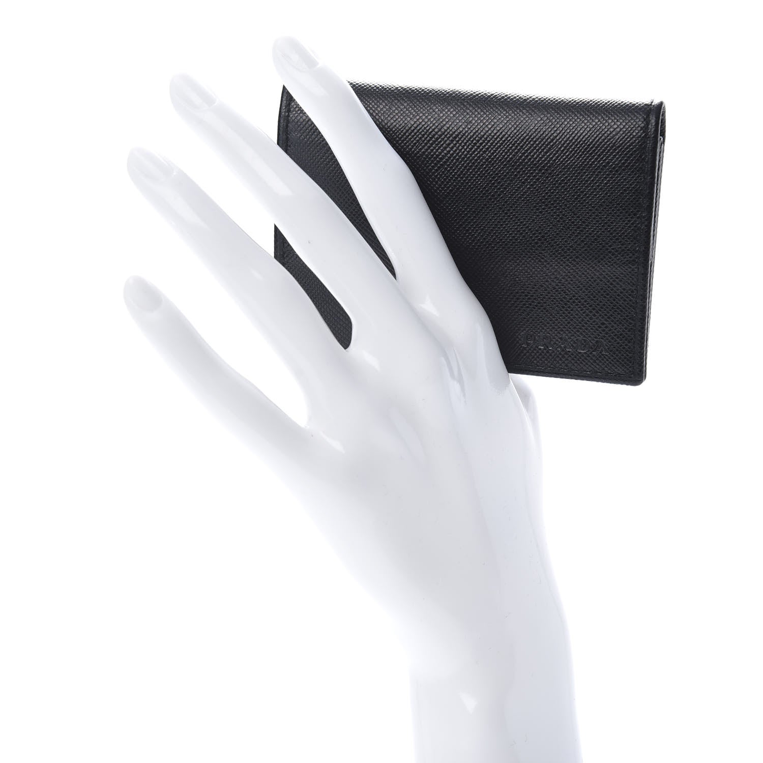 Prada Saffiano Coin Purse Black 2 of 9