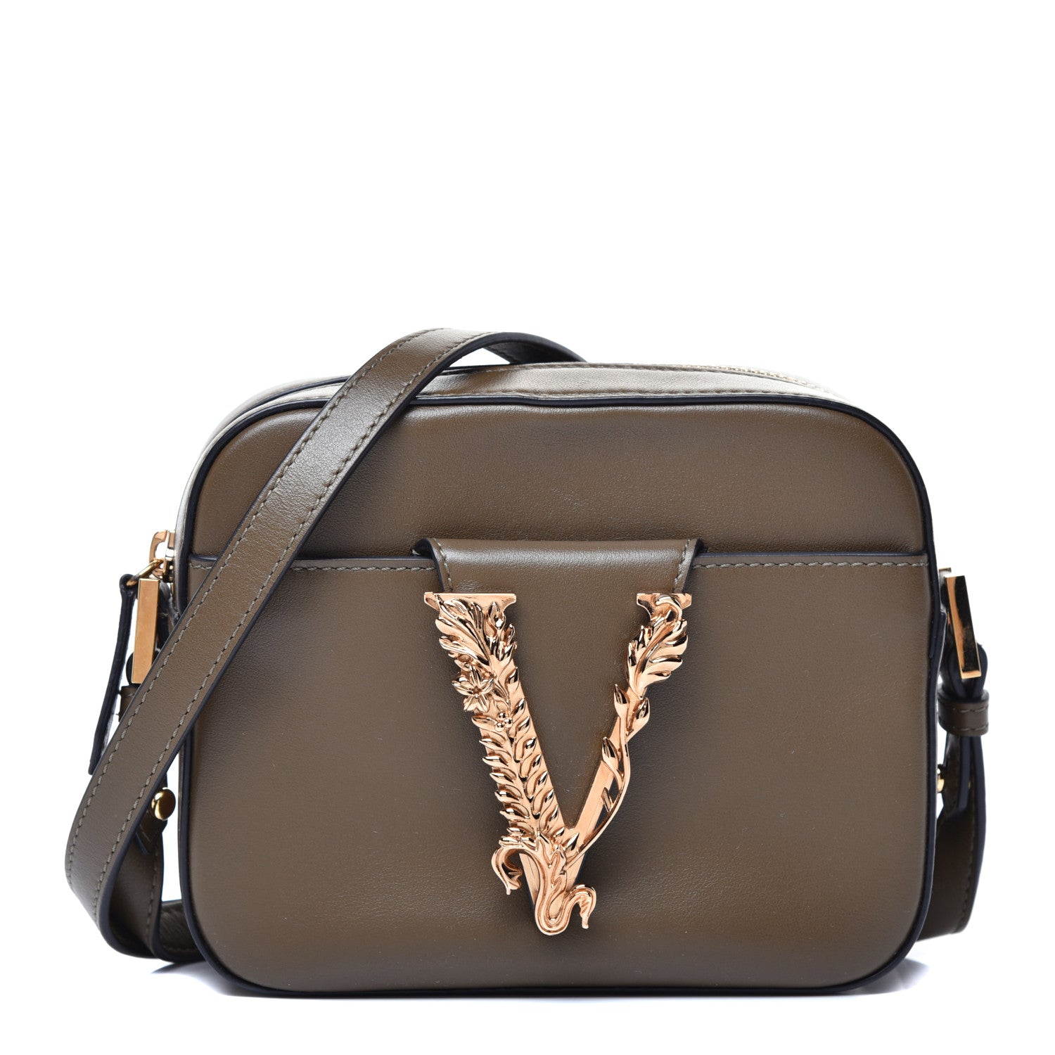 Versace Nappa Virtus Camera Bag Khaki 1 of 11