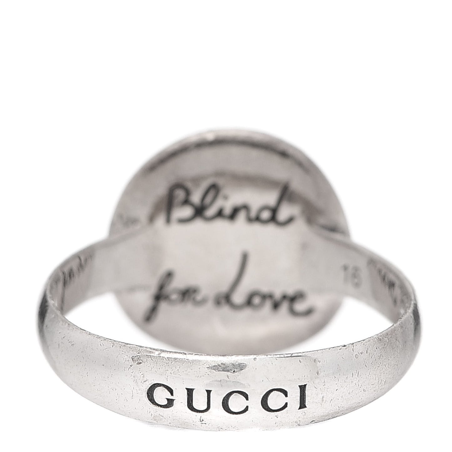Sterling Silver Blind for Love Mystic Cat Ring 56 7.5