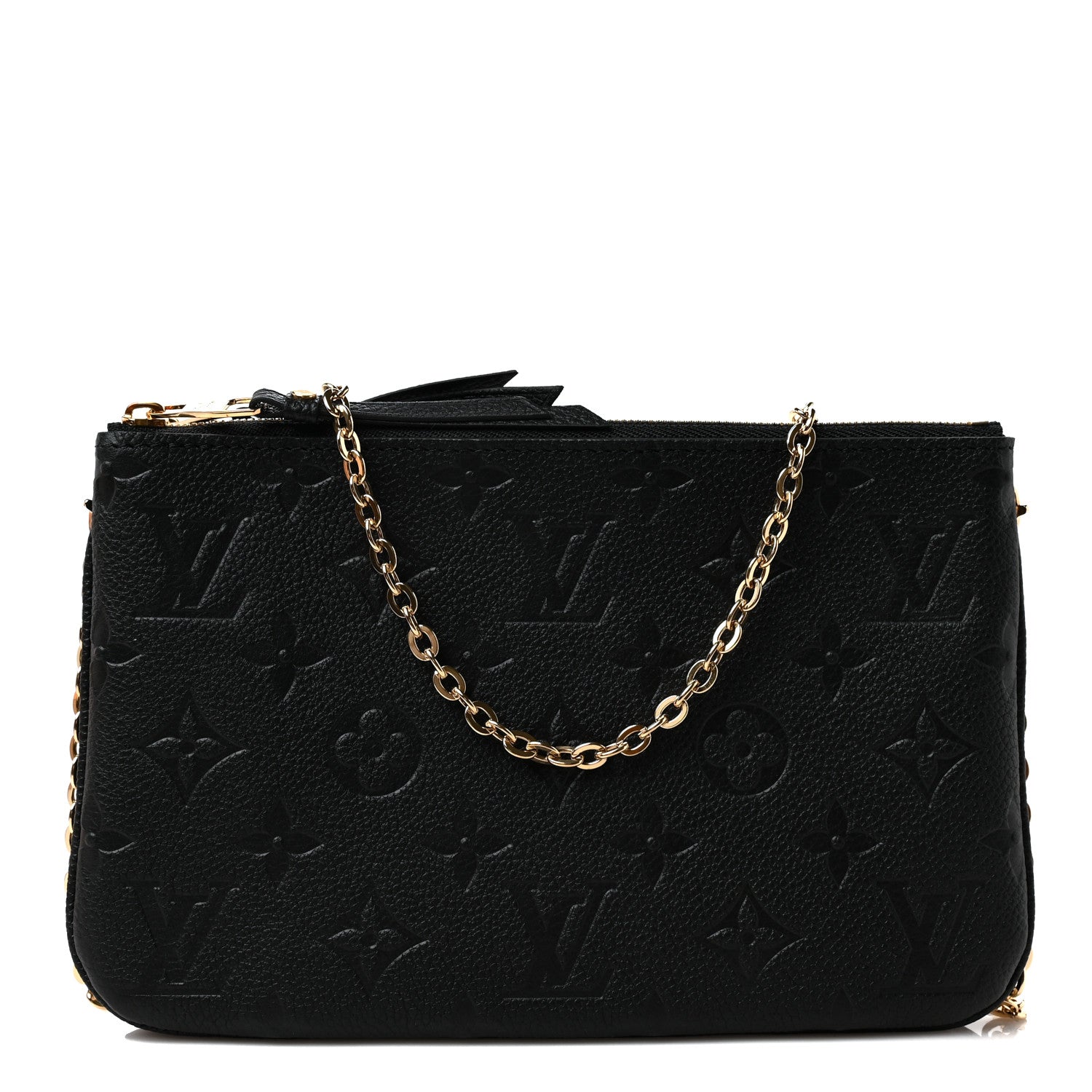 Louis Vuitton Empreinte Double Zip Pochette Black 1 of 8