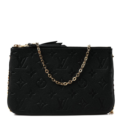 Louis Vuitton Empreinte Double Zip Pochette Black 1 of 8