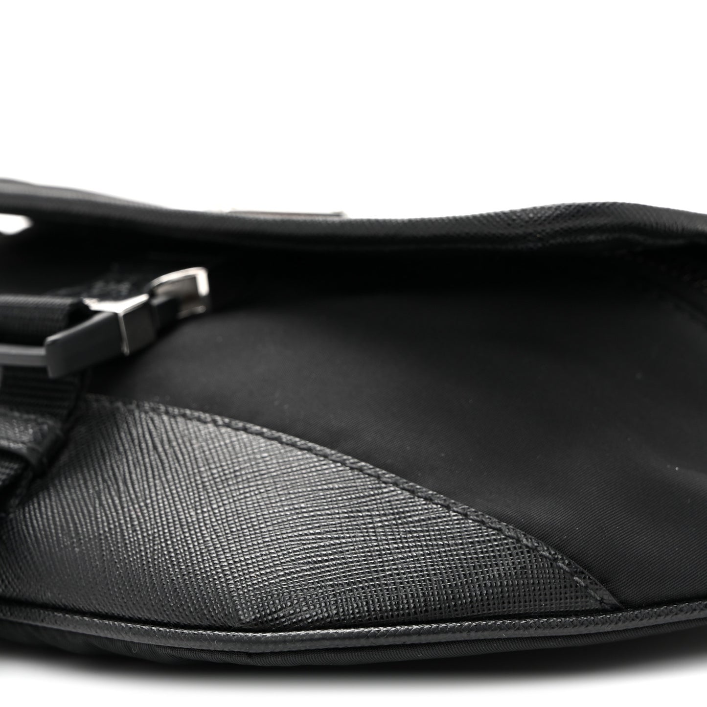Re-Nylon Saffiano Sling Bag Black