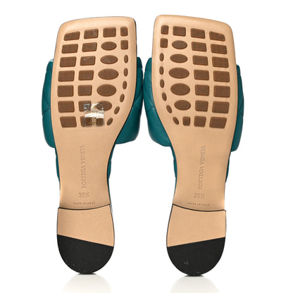 Bottega Veneta Nappa Quilted Rubber Lido Flat Sandals 39.5 Duck Green 12 of 17