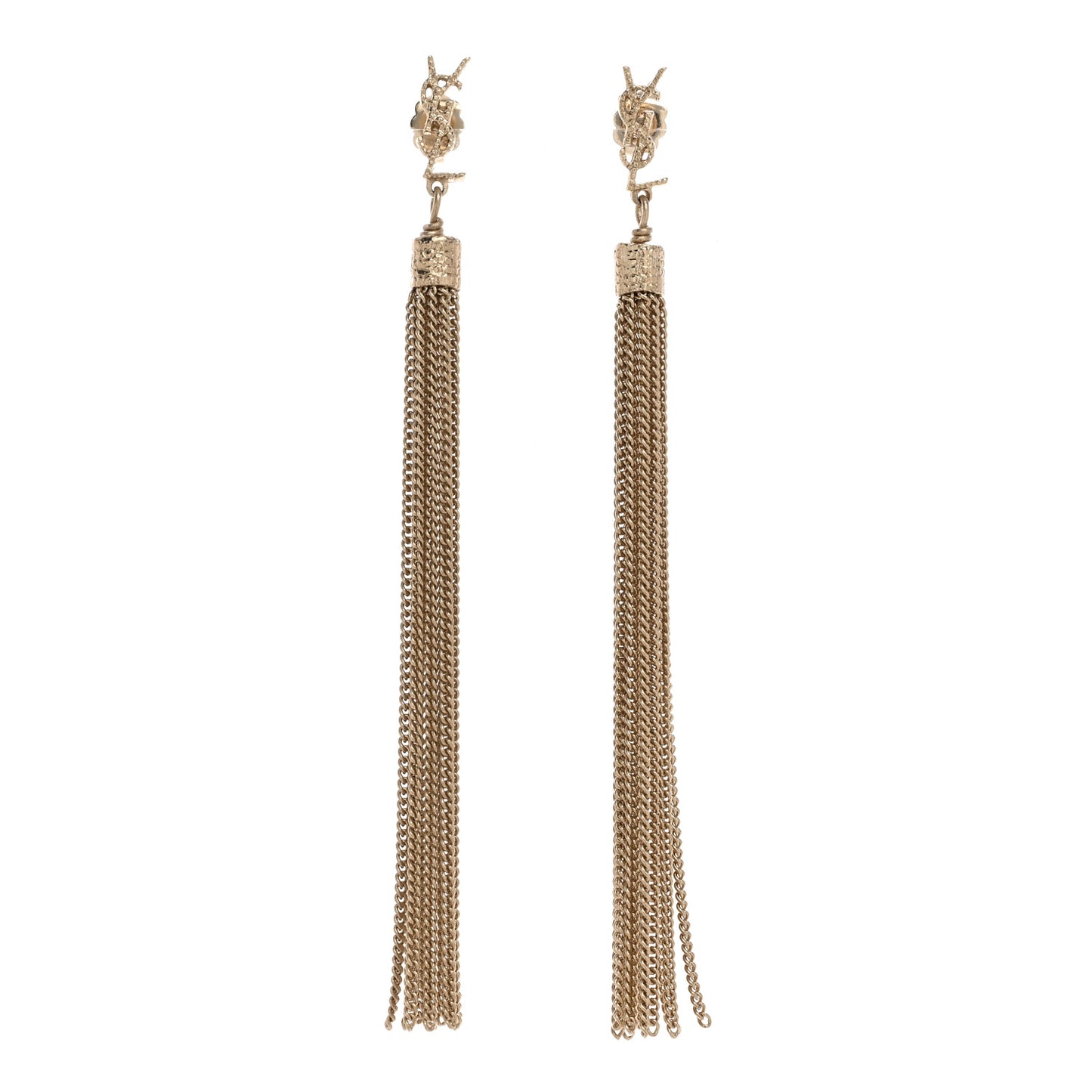 Metal Monogram Loulou Tassel Earrings Gold