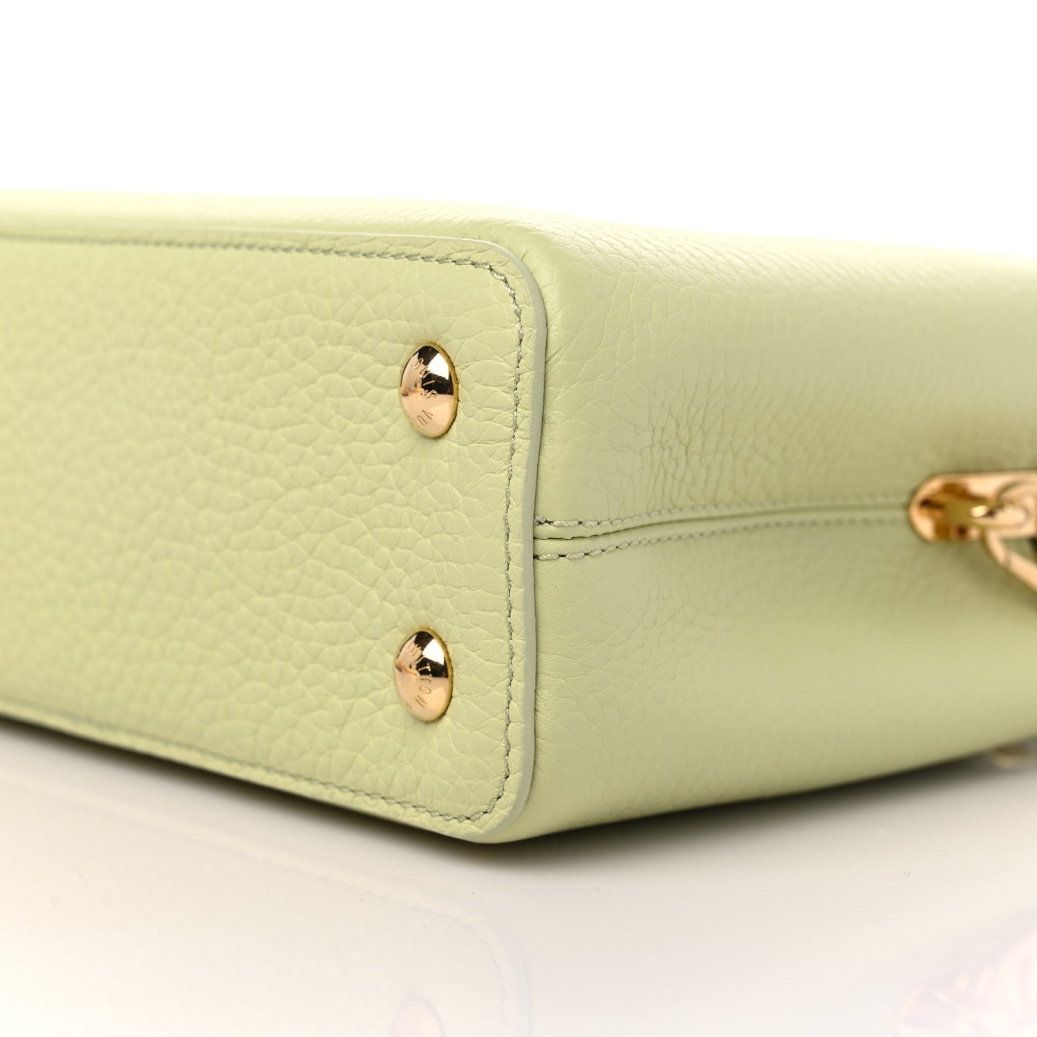 Louis Vuitton Taurillon Mini Capucines Vert Noto Green Milky White Vert Asnieres Green 8 of 8