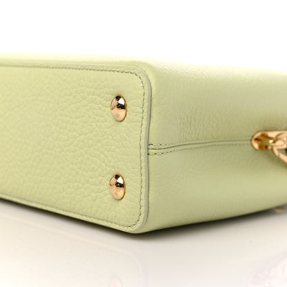 Louis Vuitton Taurillon Mini Capucines Vert Noto Green Milky White Vert Asnieres Green 8 of 8