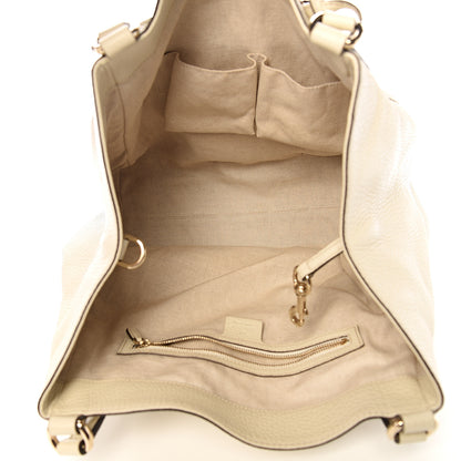Gucci Pebbled Calfskin Medium Soho Shoulder Bag Off White 4 of 9