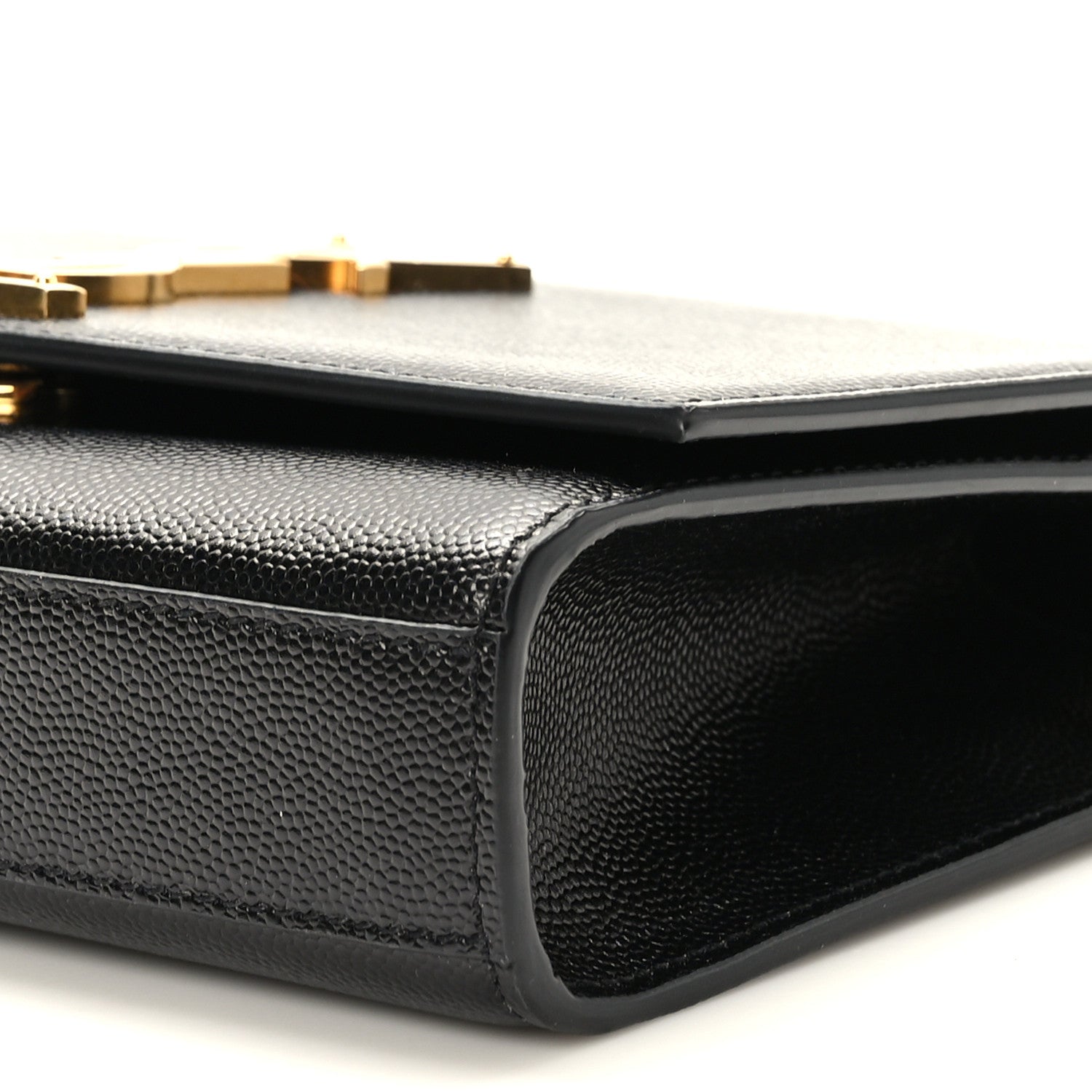 Saint Laurent Grain De Poudre Small Monogram Kate Satchel Black 9 of 9