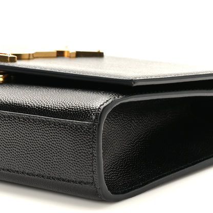 Saint Laurent Grain De Poudre Small Monogram Kate Satchel Black 9 of 9