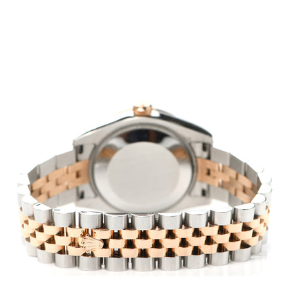 Rolex Stainless Steel 18K Everose Gold Diamond 31mm Oyster Perpetual Datejust Watch Chocolate Roman 178341 3 of 5