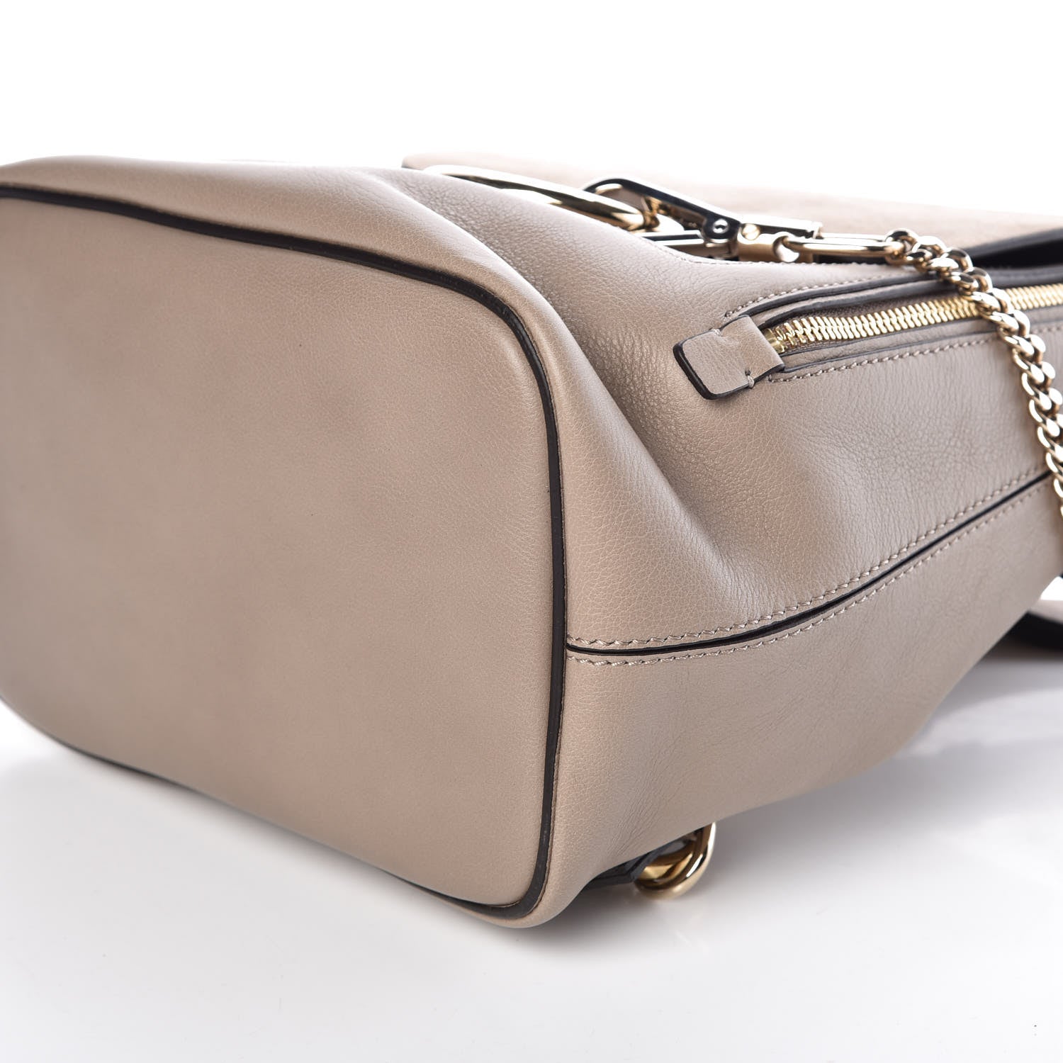 Chloe Suede Calfskin Small Faye Backpack Motty Grey 7 of 10