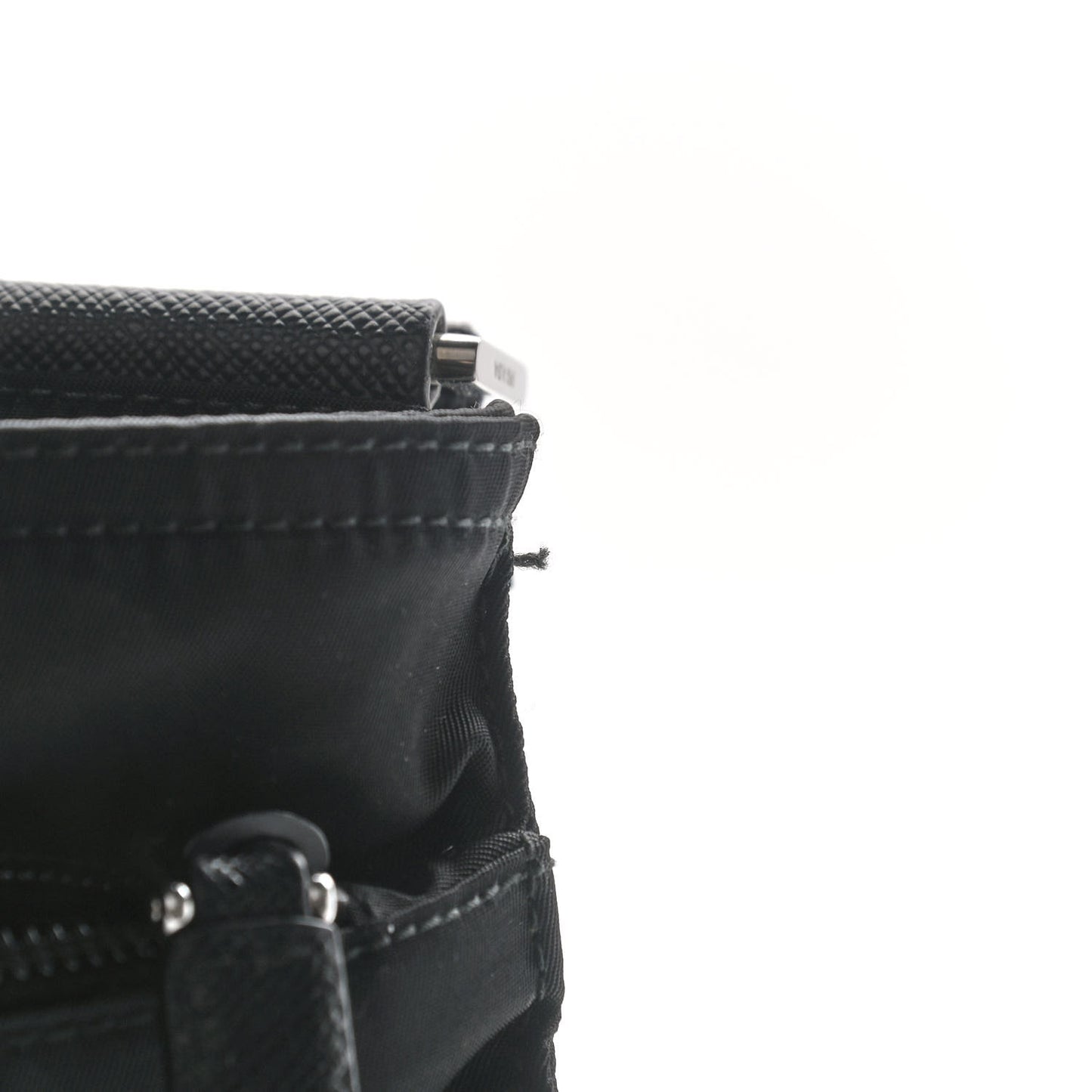 Nylon Vela Flat Messenger Bag Black