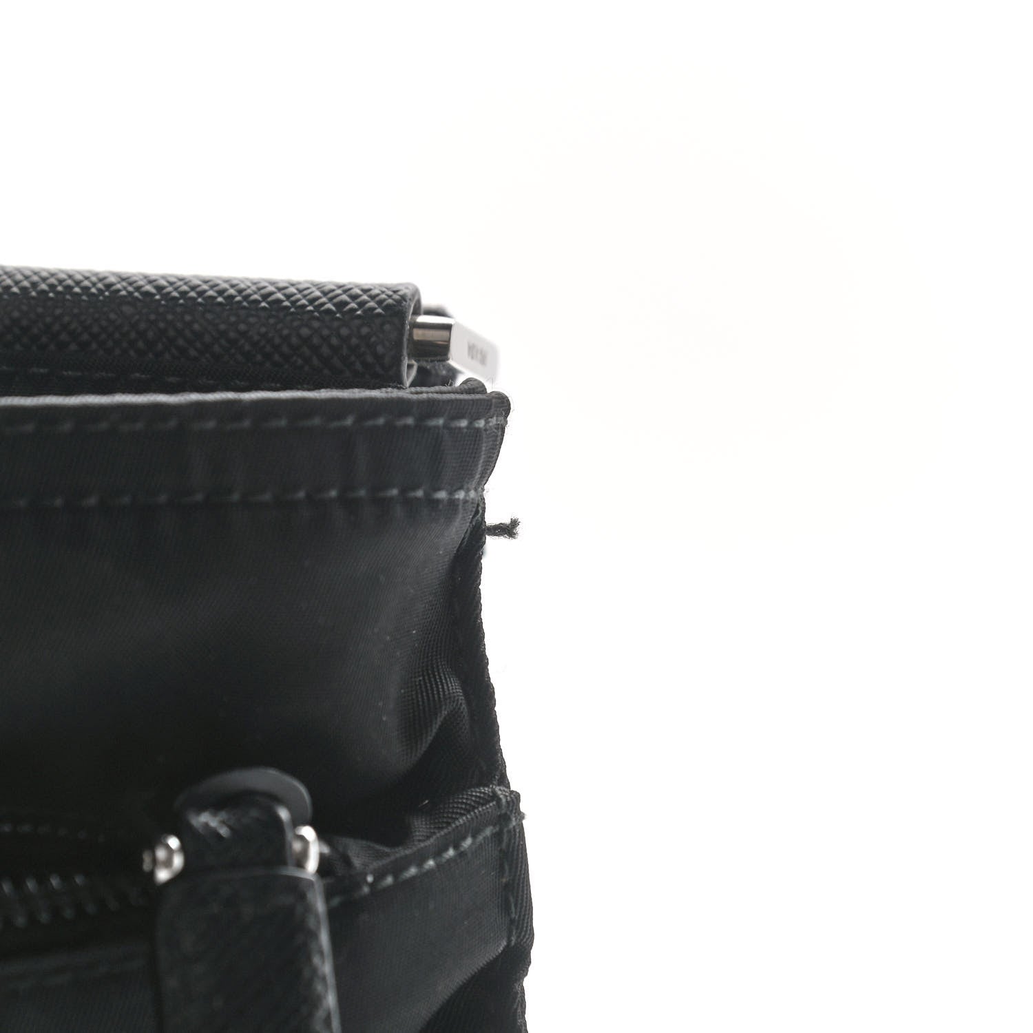 Prada Nylon Vela Flat Messenger Bag Black 7 of 14