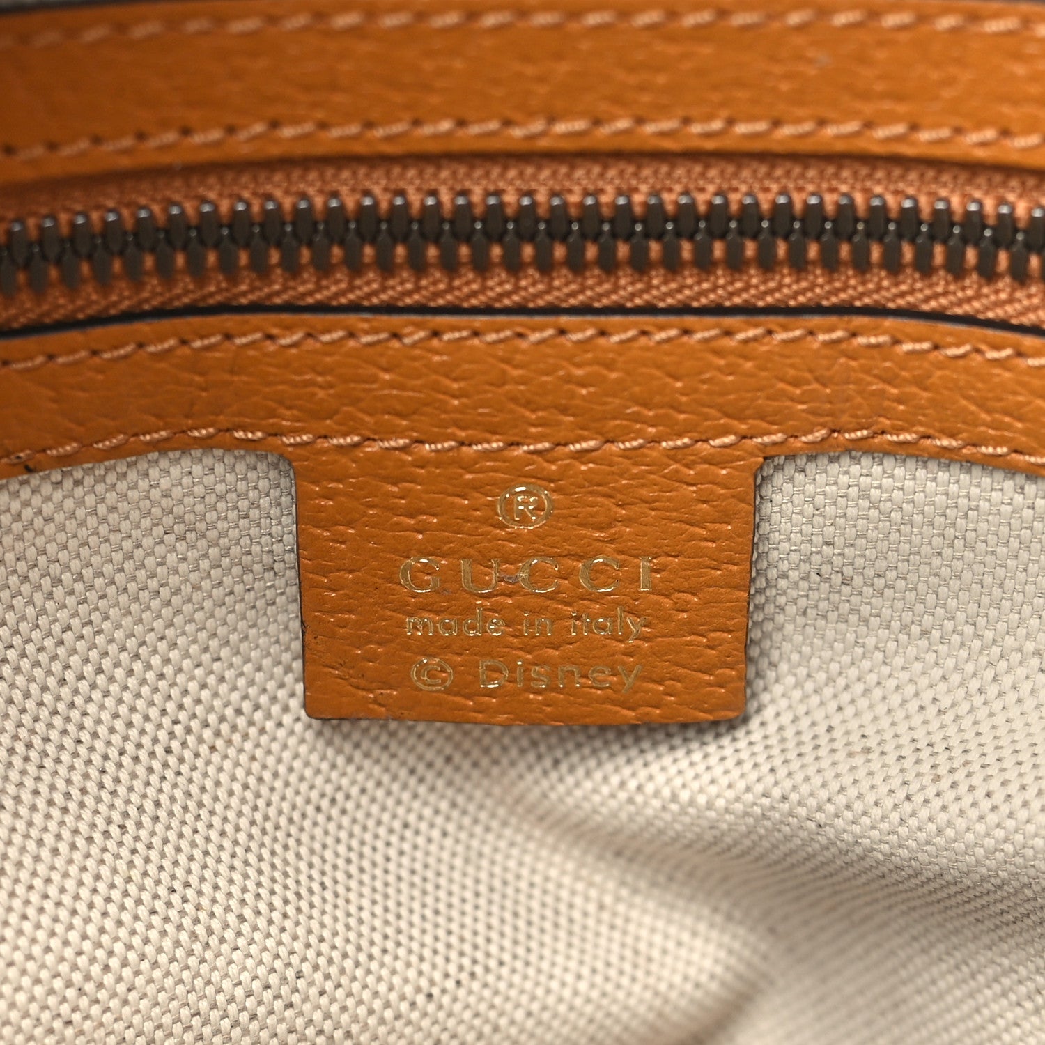 Gucci X DISNEY Mini Vintage GG Supreme Monogram Mickey Mouse Small Dome Backpack Beige Vintage Sun Oil 6 of 9