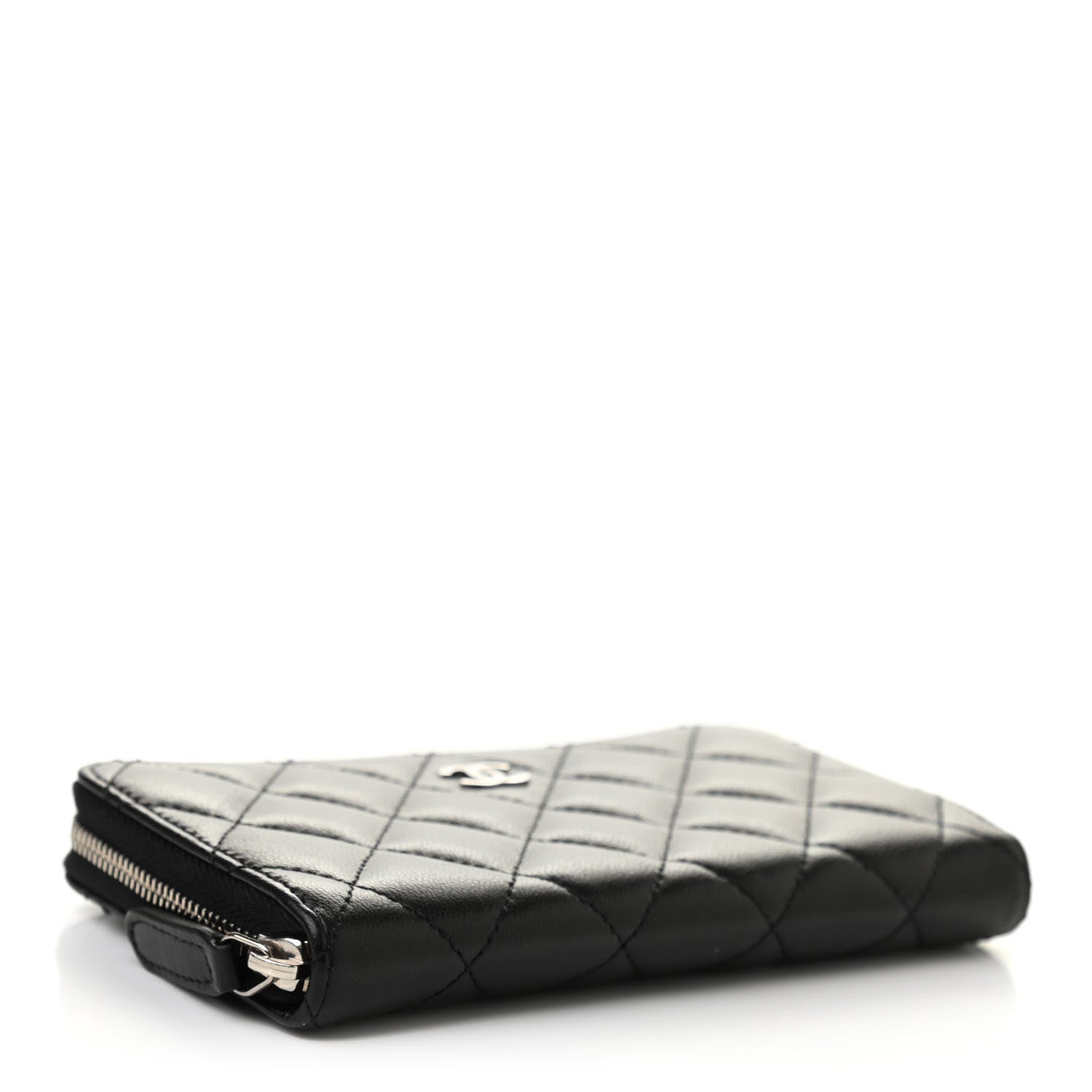 Chanel Lambskin Quilted Small Gusset Zip Around Wallet 4 of 9