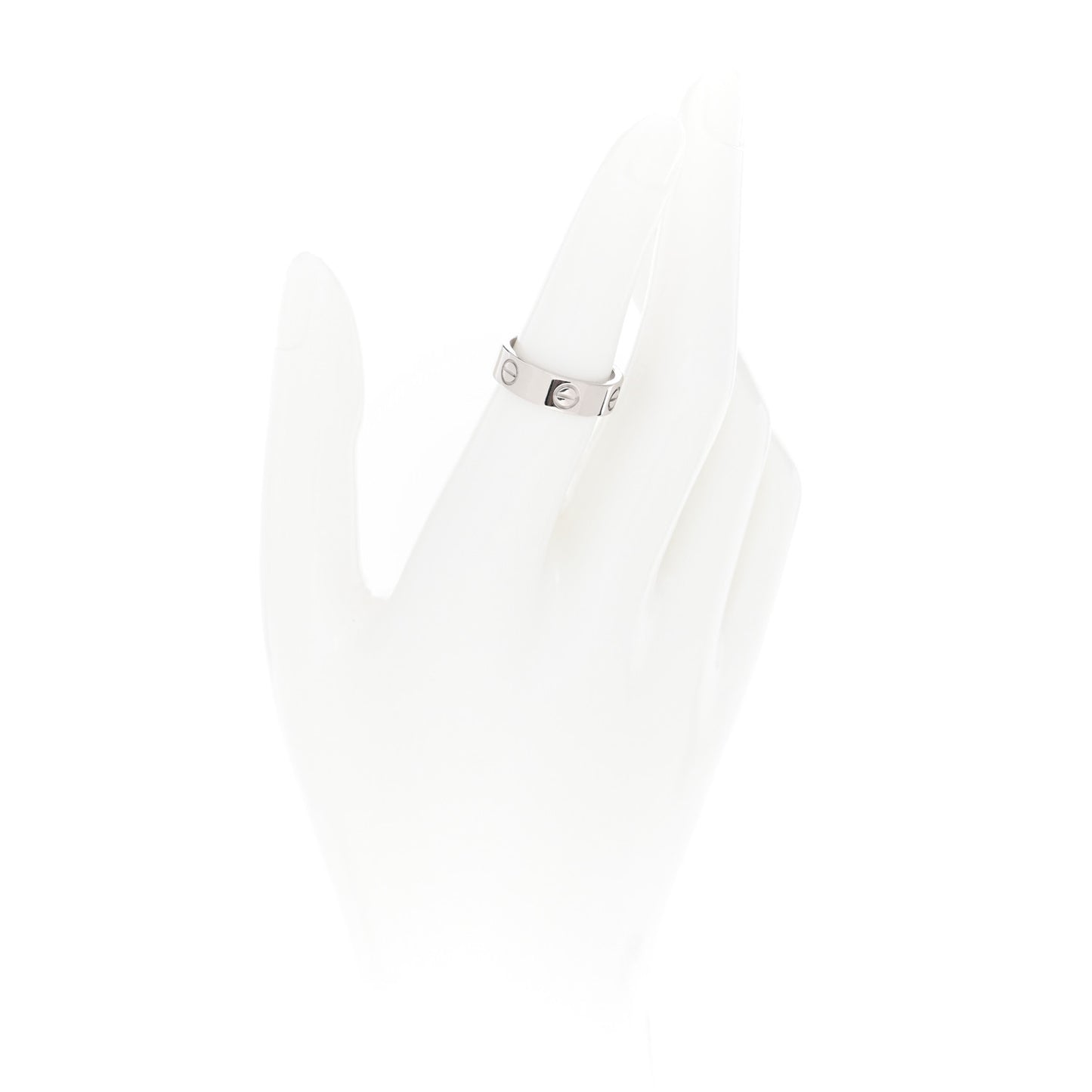 18K White Gold 5.5mm LOVE Ring 52 6