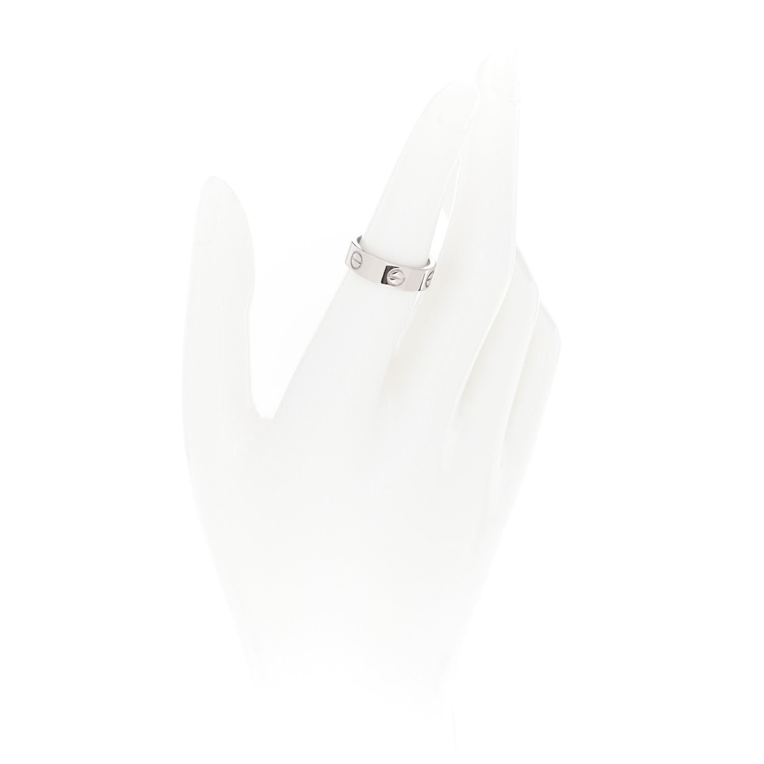 Cartier 18K White Gold 5.5mm LOVE Ring 52 6 2 of 5